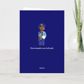 Black Police Officer Birthday Card Kaart (Achterkant)