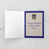 Black Police Officer Birthday Card Kaart (Binnen)