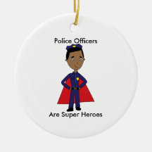 Black Police Super Hero Personaliseer