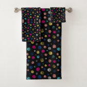 Black Polka Dot Bad Handdoek (Insitu)