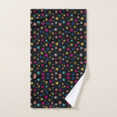 Black Polka Dot Bad Handdoek (Handdoek)