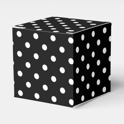 Black Polka Dot Bedankdoosjes (Voorkant Zijde)