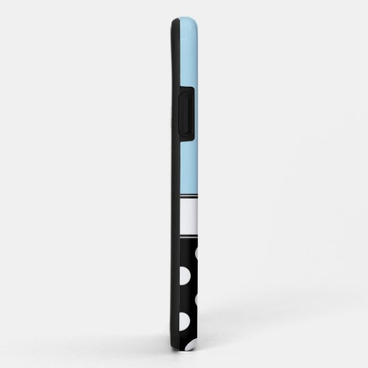 Black Polka Dot Blue iPhone 5 Hoesje (Achterkant/rechts)