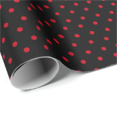 Black Polka Dot Cadeaupapier (Rol Hoek)