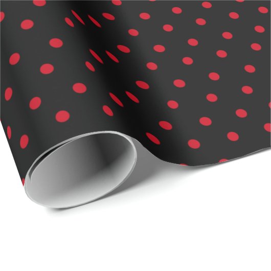 Black Polka Dot Cadeaupapier (Rol Hoek)