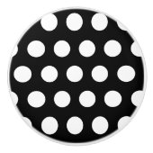Black Polka Dot Ceramic Knobs Keramische Knop (Voorkant)