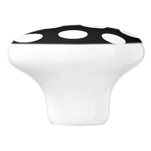 Black Polka Dot Ceramic Knobs Keramische Knop (Zijkant)