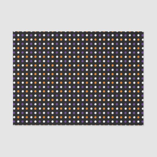 Black Polka Dot Halloween-weefselpapier Tissuepapier (Voorkant)