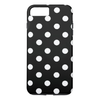 Black Polka dot iPhone 7 plus zwaar hoesje