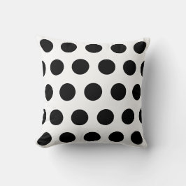 Black Polka Dot Kussen