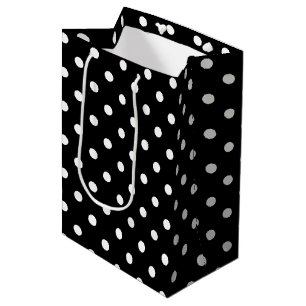 Black Polka Dot Medium Cadeauzakje