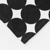Black Polka Dot Monogram Fleece Deken (Hoek)