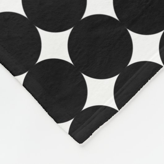 Black Polka Dot Monogram Fleece Deken (Hoek)