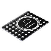 Black Polka Dot Monogram Notitieboek (Linkerzijde)