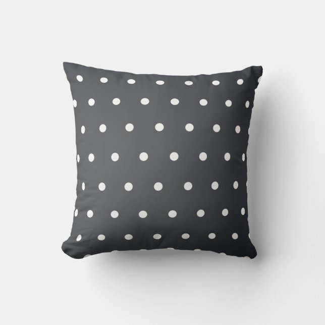 Black Polka Dot Pattern Kussen (Voorkant)