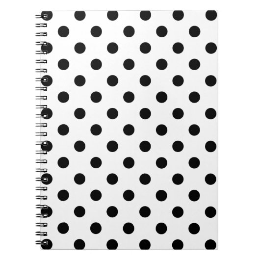 Black Polka Dot Pattern Notitieboek (Voorkant)