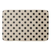 Black Polka Dot Pattern - Tan Badmat (Voorkant)