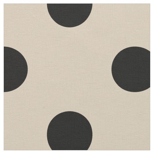 Black Polka Dot Pattern - Tan Stof (Close Up)