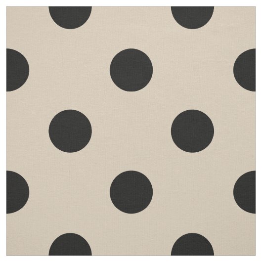 Black Polka Dot Pattern - Tan Stof (Swatch)