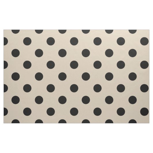 Black Polka Dot Pattern - Tan Stof (Fat Quarter)