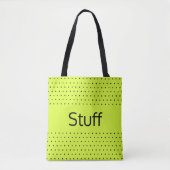 Black Polka Dot Patterned Tote Bag (Voorkant)