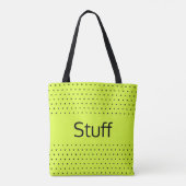 Black Polka Dot Patterned Tote Bag (Achterkant)