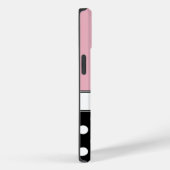 Black Polka Dot Pink Case-Mate iPhone Case (Achterkant / Rechts)