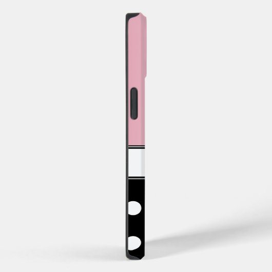 Black Polka Dot Pink Case-Mate iPhone Case (Achterkant / Rechts)