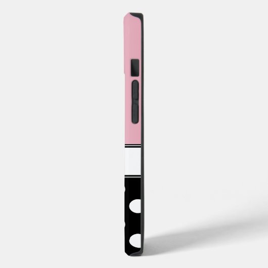 Black Polka Dot Pink Case-Mate iPhone Case (Achterkant / Links)