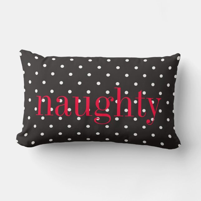 Black Polka Dot Reversible Emotion Pillow Kussen (Voorkant)