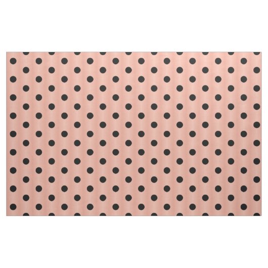 Black Polka Dot Salmon roze Stof (Yard (91,4 cm))