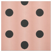 Black Polka Dot Salmon roze Stof (Swatch)