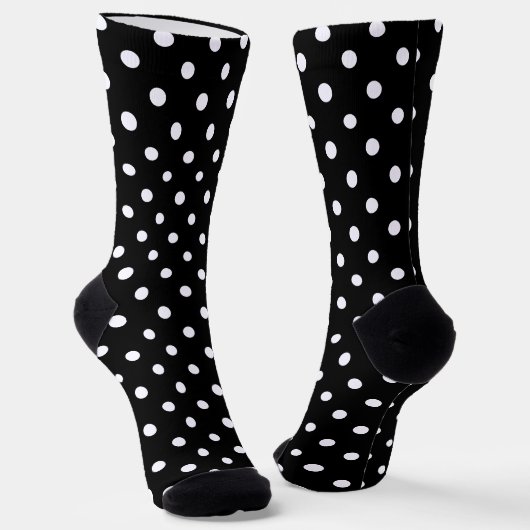Black Polka Dot Sokken (Gebogen)