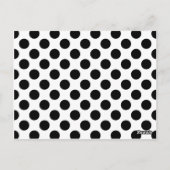 Black Polka Dot Table Number Briefkaart (Achterkant)