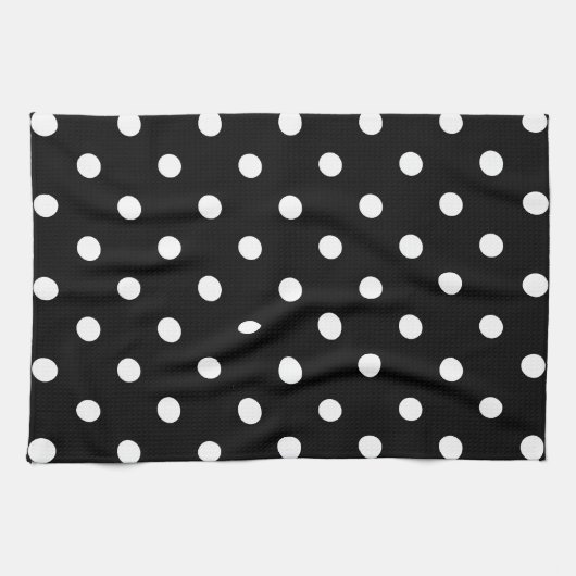 Black Polka Dot Theedoek (Horizontaal)