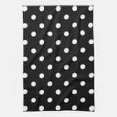 Black Polka Dot Theedoek (Verticaal)