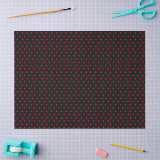Black Polka Dot Tissuepapier (Craft)