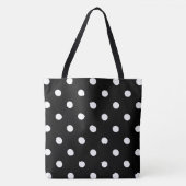 Black Polka Dot Tote Bag (Voorkant)