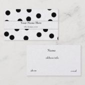 Black Polka Dot Visitekaartje (Voorkant / Achterkant)