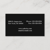 Black Polka Dot Visitekaartje (Achterkant)