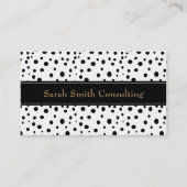 Black Polka Dot Visitekaartje (Voorkant)