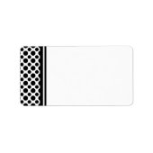 Black Polka Dots Blank Address Label Sjabloon (Voorkant)