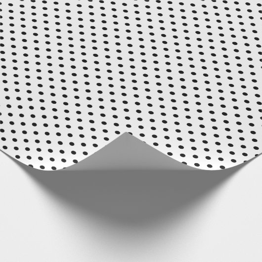 Black Polka Dots Cadeaupapier (Hoek)