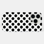Black Polka Dots Case-Mate iPhone Case (Achterkant (horizontaal))