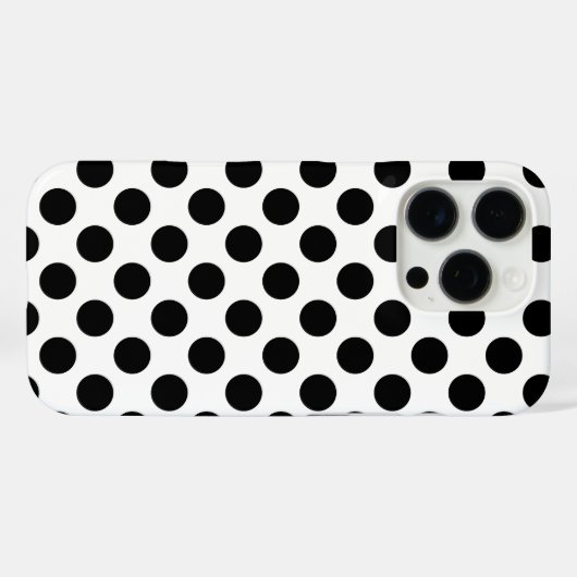Black Polka Dots Case-Mate iPhone Case (Achterkant (horizontaal))
