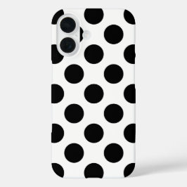 Black Polka Dots iPhone 16 Hoesje