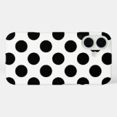 Black Polka Dots Case-Mate iPhone Case (Achterkant (horizontaal))