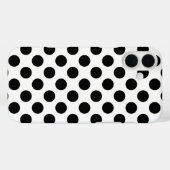Black Polka Dots Case-Mate iPhone Case (Achterkant (horizontaal))