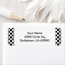 Black Polka Dots Custom Return Label