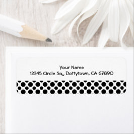 Black Polka Dots Custom Return Label